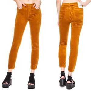 L'AGENCE Margot Velvet High Rise Ankle Skinny Pant